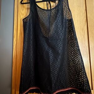 Chic Black Lace Swim Coverup